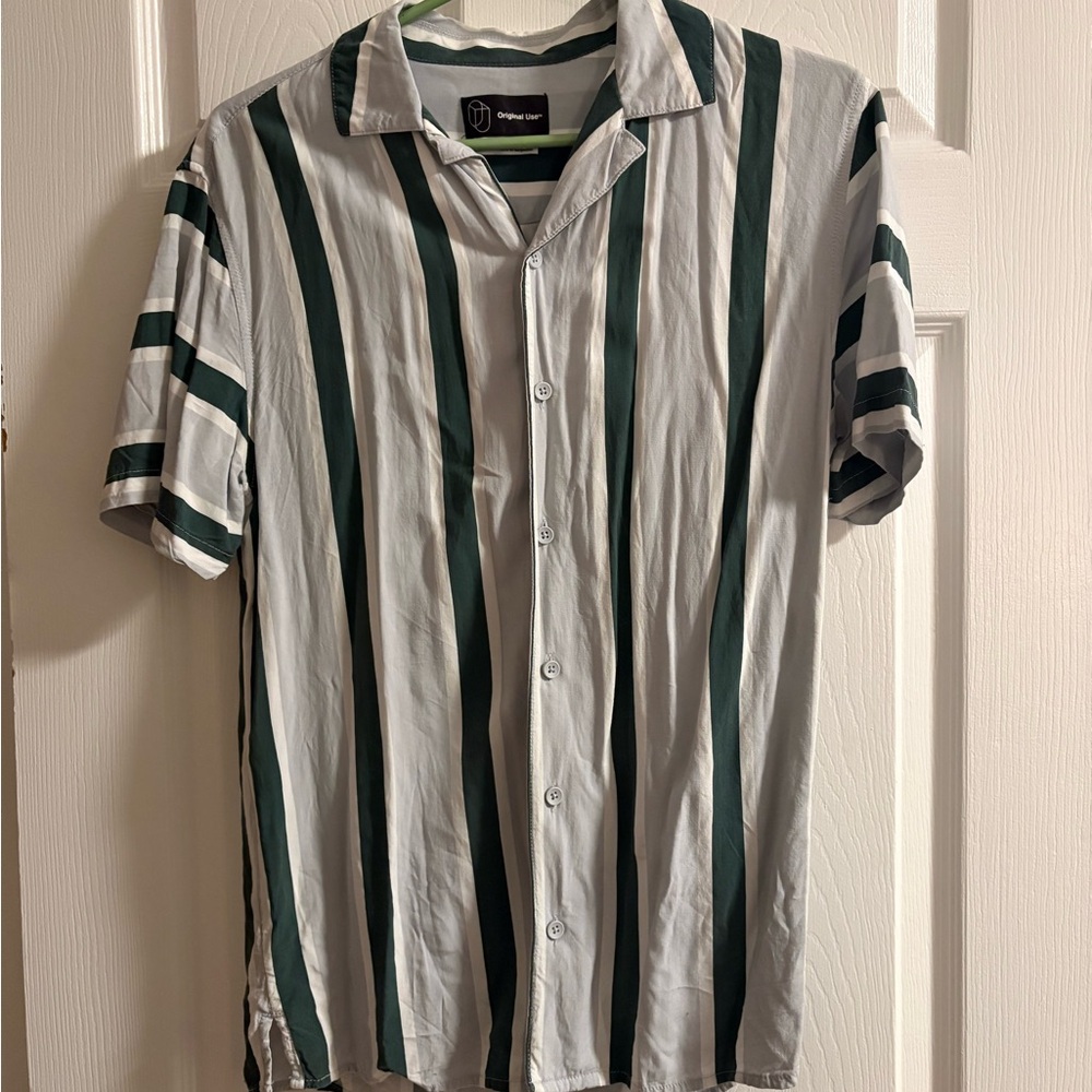 Original Use striped bowling shirt